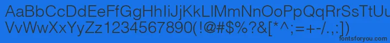 ContextLightSsiLight Font – Black Fonts on Blue Background