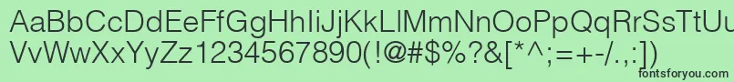 ContextLightSsiLight Font – Black Fonts on Green Background
