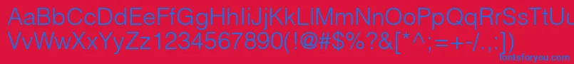 ContextLightSsiLight Font – Blue Fonts on Red Background