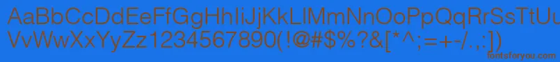 ContextLightSsiLight Font – Brown Fonts on Blue Background