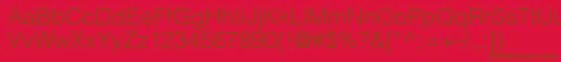 ContextLightSsiLight-Schriftart – Braune Schriften auf rotem Hintergrund