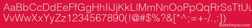 ContextLightSsiLight Font – Pink Fonts on Red Background