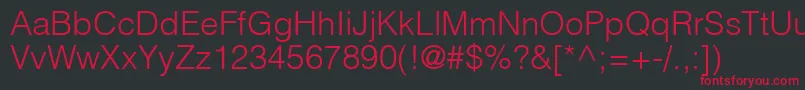 ContextLightSsiLight Font – Red Fonts on Black Background