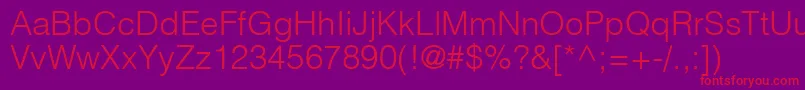 ContextLightSsiLight Font – Red Fonts on Purple Background