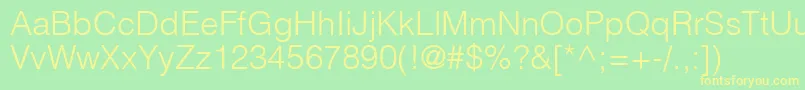 ContextLightSsiLight Font – Yellow Fonts on Green Background