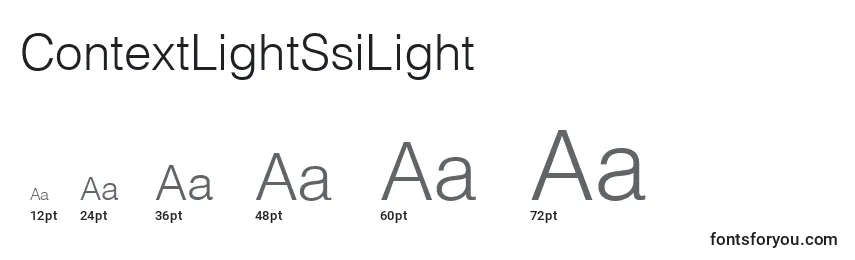 Размеры шрифта ContextLightSsiLight