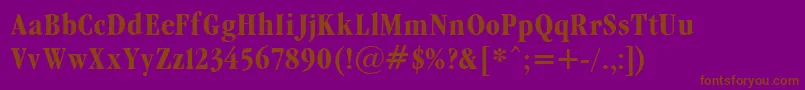 Шрифт Garamondcond – коричневые шрифты на фиолетовом фоне