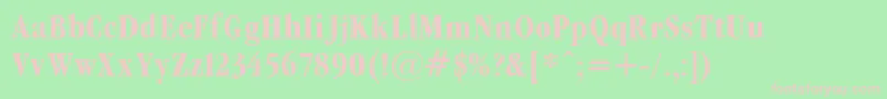 Garamondcond Font – Pink Fonts on Green Background