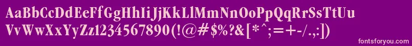 Garamondcond Font – Pink Fonts on Purple Background