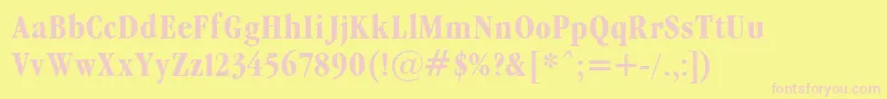 Garamondcond Font – Pink Fonts on Yellow Background