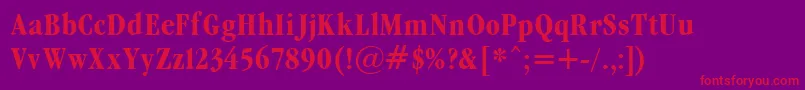 Garamondcond Font – Red Fonts on Purple Background