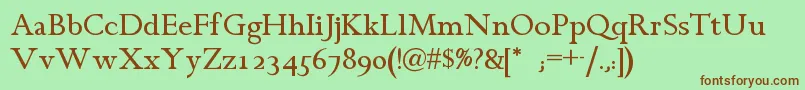 Chanticleerromannf Font – Brown Fonts on Green Background