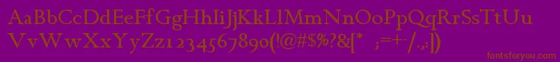 Chanticleerromannf Font – Brown Fonts on Purple Background