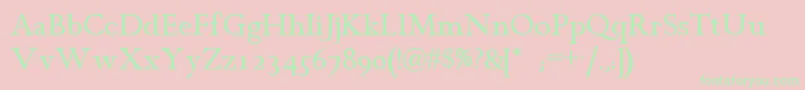Chanticleerromannf Font – Green Fonts on Pink Background