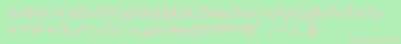 Chanticleerromannf Font – Pink Fonts on Green Background