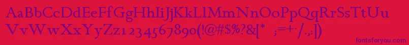 Chanticleerromannf Font – Purple Fonts on Red Background