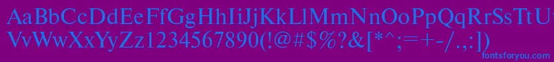 Nwt55C Font – Blue Fonts on Purple Background