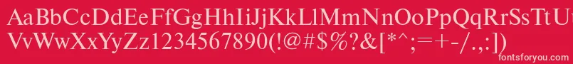 Nwt55C Font – Pink Fonts on Red Background