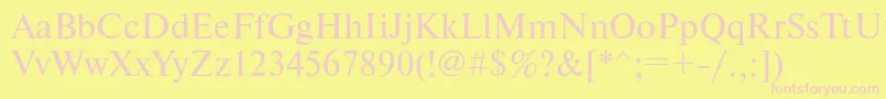 Nwt55C Font – Pink Fonts on Yellow Background