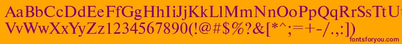 Nwt55C Font – Purple Fonts on Orange Background