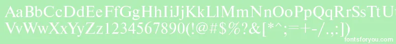 Nwt55C Font – White Fonts on Green Background