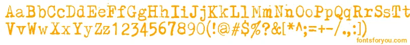 Kirjainkone Font – Orange Fonts on White Background