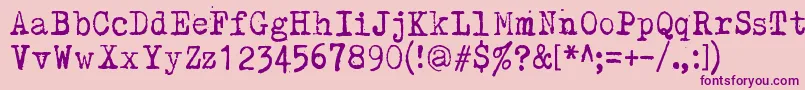 Kirjainkone Font – Purple Fonts on Pink Background