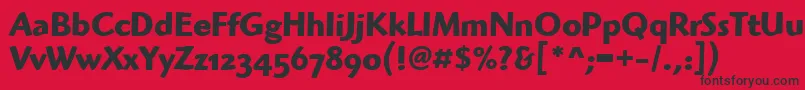 HighlanderOsItcTtBold Font – Black Fonts on Red Background