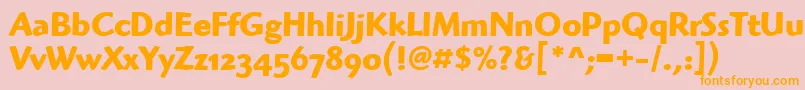 HighlanderOsItcTtBold Font – Orange Fonts on Pink Background