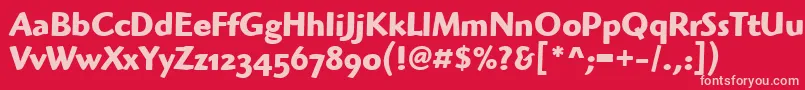 フォントHighlanderOsItcTtBold – 赤い背景にピンクのフォント