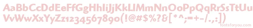 Шрифт HighlanderOsItcTtBold – розовые шрифты на белом фоне