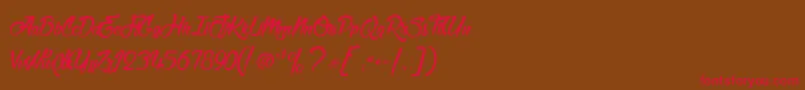 MatadorDeNimes Font – Red Fonts on Brown Background