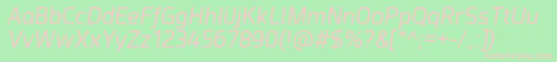 AcephimereItalic Font – Pink Fonts on Green Background