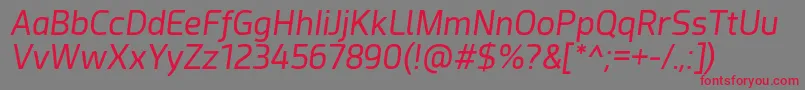 AcephimereItalic Font – Red Fonts on Gray Background