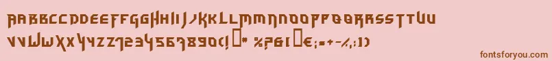 Hammerhe Font – Brown Fonts on Pink Background