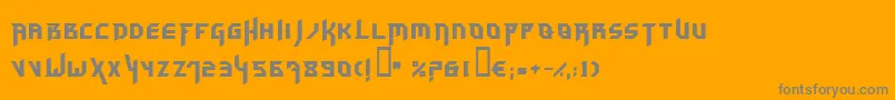 Hammerhe Font – Gray Fonts on Orange Background