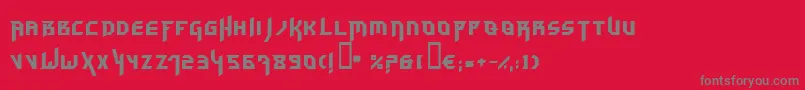 Hammerhe Font – Gray Fonts on Red Background