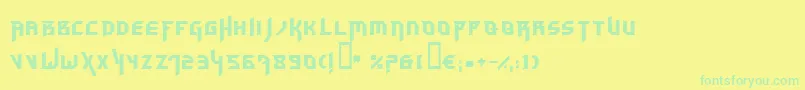 Hammerhe Font – Green Fonts on Yellow Background