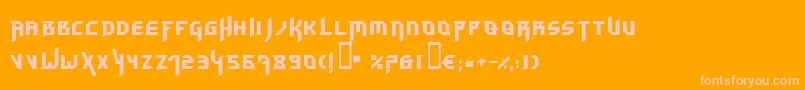 Hammerhe Font – Pink Fonts on Orange Background