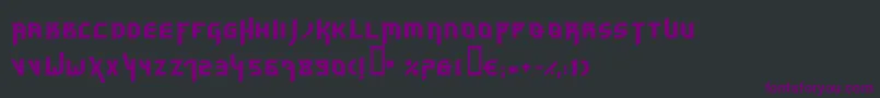 Czcionka Hammerhe – fioletowe czcionki na czarnym tle