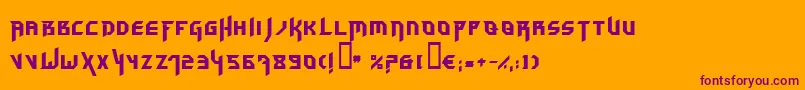 Шрифт Hammerhe – фиолетовые шрифты на оранжевом фоне