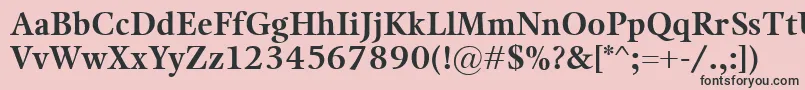 KalixBold-Schriftart – Schwarze Schriften auf rosa Hintergrund