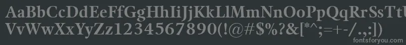 フォントKalixBold – 黒い背景に灰色の文字