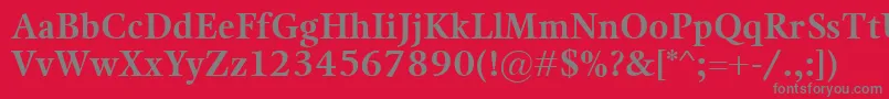 KalixBold-Schriftart – Graue Schriften auf rotem Hintergrund