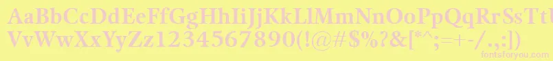 KalixBold-Schriftart – Rosa Schriften auf gelbem Hintergrund