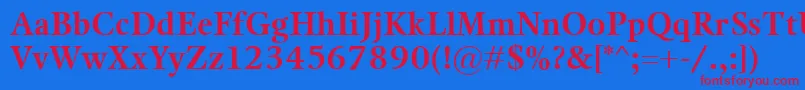 KalixBold Font – Red Fonts on Blue Background