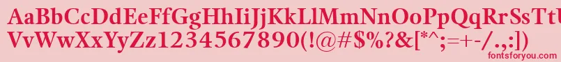 KalixBold Font – Red Fonts on Pink Background