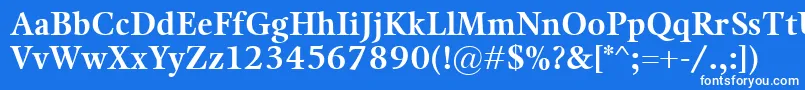 フォントKalixBold – 青い背景に白い文字
