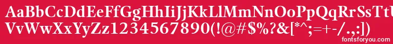KalixBold Font – White Fonts on Red Background
