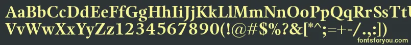 KalixBold-Schriftart – Gelbe Schriften auf schwarzem Hintergrund